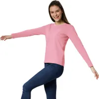 Langarm-Shirt Frauen - rosa, L