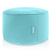 Green Bean Sitzhocker "Stay" 45x25cm mit EPS Perlen Füllung - Fußhocker für Sitzsäcke - Aquamarin