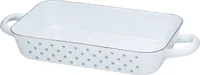 Riess Bratpfanne Ø26/17cm Backform Emaille Country Pünktchen grau