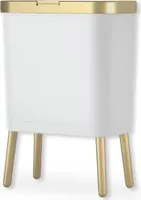 High Aspect® Abfalleimer auf Beinen - weiß & Gold 15L - Design - Abfalleimer - Mülleimer / Abfallbehälter