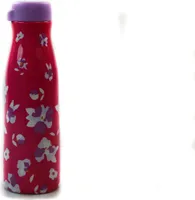 TUPPERWARE Fashion Flask 410 ml ružový kvetinový vzor + utierka na pranie