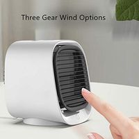 Mini Luftkühler, Tragber Mobile Klimageräte, 3 in 1 Mini Air Cooler, USB Ventilator, 3 Kühlstufen mit LED Nachtlicht für zu Hause, Büro, Auto, Hotel, Garage, Camping