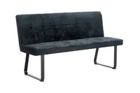 byLIVING Sitzbank Talea, 160 cm, dunkelgrau, Gestell Metall pulverbeschichtet schwarz