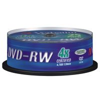 Verbatim - 25 x DVD-RW - 4.7 GB ( 120 Min. ) 4x - mattes Silber - Spindel