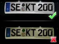 Kompletny zestaw oświetlenia tablicy rejestracyjnej LED dla VW Touareg 7P