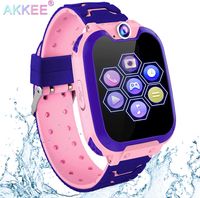 Smartwatch Telefon für Kinder, Wasserdichtes Touchscreen Kinder Smartwatch, Handy Wecker Kamera SOS Sprach Chat Smart Watch, Kindergeschenk 3-12 Jahre