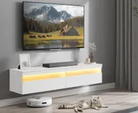 VASAGLE TV-Lowboard hängend, 147 x 35 x 30 cm, Hängeschrank Wohnwand, Fernsehtisch