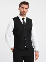 Ombre Clothing Formelle Herrenweste Yingwyn schwarz L