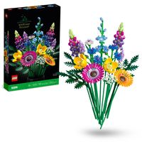 LEGO 10313 Icons Wildblumenstrauß-Set, künstliche Blumen mit Mohn und Lavendel zum Basteln für Erwachsene, Einzigartige Geschenkidee für Heimdeko, Botanical Collection