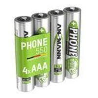 ANSMANN Telefon Akku AAA, 4 Stück, 500mAh 1,2V, DECT