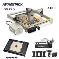 ATOMSTACK S20 Pro/A20 Pro/X20 Pro 3 IN 1 Graviermaschine , 20W Holz& Acryl cutter mit Wabenplatte und R3 PRO Walze