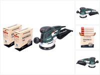 Metabo SXE 450 TurboTec Exzenterschleifer 350 Watt 150 mm ( 600129000 ) + 2x Toolbrothers SPIDER Schleifnetz-Set 80x Schleifnetze 150 mm Klett je 20x P80 / P120 / P180 / 240