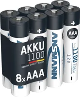 ANSMANN Akku AAA, 8 Stück, 1050 mAh 1,2V NiMH
