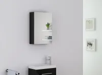Badmöbel Spiegelschrank TT006 in schwarz