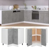 vidaXL Podstawa narożna betonowa szara 75,5x75,5x80,5 cm płyta wiórowa