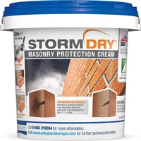 Stormdry Fassadenschutzcreme - Imprägnierung Stein Ziegel Mauerwerk für außen - 5L - 25 Jahre Schutz gegen Schlagregen und eindringende Feuchtigkeit