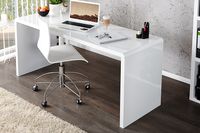 Design Schreibtisch FAST TRADE 140cm weiß Hochglanz Bürotisch Arbeitstisch Computertisch