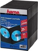 1x25 Hama DVD-Doppel-Leerhülle Slim 75% Platzsparnis 51185