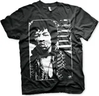 Jimi Hendrix Distressed T-Shirt - X-Large - Black