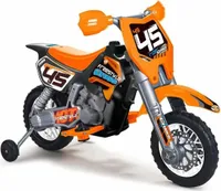 Feber Oranžová krosová motorka s 6V baterií pro děti