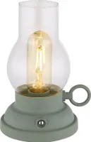 LED Tischleuchte, grün, Touchdimmer, Akku, H 17,5 cm