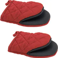 Stück Küchenhandschuhe, hitzebeständige Neopren-Ofenhandschuhe, rutschfest, zum Kochen, Grillen, Barbecue (rot)
