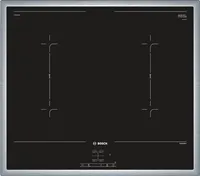 Bosch Serie 4 NVQ645CB5E, Černá, Nerezová ocel, Vestavěné, Indukční varná deska se zónami, 4 zóna/zón, 4 zóna/zón, Velký