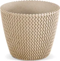 Blumentopf Splofy ECO Innen- und Außenbereich Pflanzgefäß Pflanztopf aus Kunststoff 157 mm Farbe Naturo