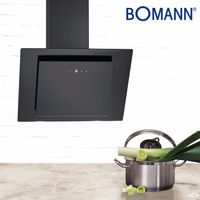 Bomann DU 7603 G kopffreie Vertikal-Haube /60 cm/LED-Ambiente/Touch Control/Umluft- oder Abluftbetrieb