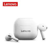 Lenovo LP40 TWS Ohrhoerer Bluetooth 5.0 True Wireless-Kopfhoerer Touch Control Schweissfester Sport-Headset In-Ear-Kopfhoerer mit Mikrofon 300mAh Ladekoffer