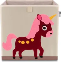 Lifeney Kinder Aufbewahrungsbox I praktische Aufbewahrungsbox für jedes Kinderzimmer I Kinder Spielkiste I Niedliche Spielzeugbox I Korb zur Aufbewahrung von Kinder Spielsachen (Einhorn hell)