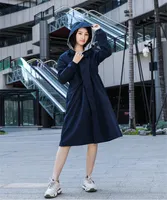 Regenmantel für Damen, winddicht Regenponcho(blau)