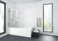 Badewannenfaltwand Marwell  1-flg. 80 x 140 cm, Badewannenfaltwand Badewanne, Duschwand für Badewanne, Badewannenaufsatz mit klarglas
