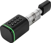 Sada kombinovaných zámků elektrická zámková vložka se 2 klíči 4 způsoby odemykání IP53 (černá)