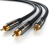 Primewire Y-Cinch audio kábel, RCA, HiFi audio kábel viacnásobne tienený, 1x Cinch na 2x Cinch - 7,5 m