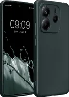 kwmobile Handyhülle kompatibel mit Xiaomi Redmi Note 14 5G (Nicht für 4G) Hülle - weiche Silikon Case metallisch schimmernd in Metallic Petrol