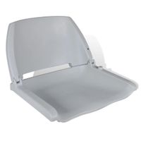 PRO.TEC ® Bootssitz Bootsstuhl Steuerstuhl Anglerstuhl Klappbar Grau-Weiß 