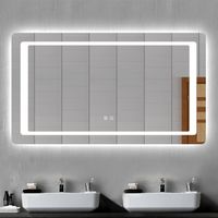 Badspiegel mit LED Beleuchtung Beschlagfrei dimmbar mit Touch Bedienung 