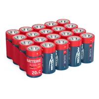 Ansmann Batterien Baby C LR14 20 Stück 1,5V - Alkaline Batterie langlebig & auslaufsicher - Ideal für Spielzeug, LED Taschenlampe, Radio, Modellbau uvm