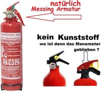 Autofeuerlöscher Pulverlöscher + Manometer + Halterung ABC 1 kg Feuerlöscher KFZ (Mit Prüfnachweis u. Jahresmarke)