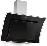 Klarstein Sabia - 3-stupňový šikmý digestor, nástenný digestor s prietokom 600 m³/h, nástenný digestor s LED osvetlením, 90 cm, čierny