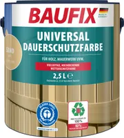 BAUFIX Universal Dauerschutzfarbe sand matt, 2.5 Liter, Wetterschutzfarbe
