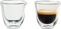 DELONGHI szklanki do espresso z podwójnymi ściankami termiczne szklanki do espresso 60 ml zestaw 2 szt