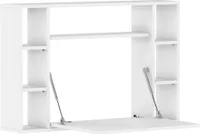 Hängend klappbarer Schreibtischregale Muse Haushaltsbüro Wandtisch Computertisch Weiß Matt