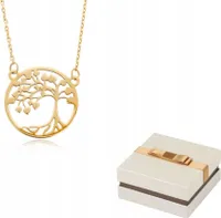 585 Gold Gold Baum des Glücks Halskette 14 Karat ZN19