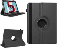 Tablet Hülle Huawei MediaPad T5 10.1 Tasche Schutzhülle Case Cover 360° DrehbarFarben:Schwarz