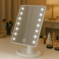 Kosmetikspiegel Schminkspiegel mit LED Licht Tischspiegel Beleuchtet Make-Up Kosmetik Spiegel mit Beleuchtung Schminkspiegel Hollywood Retoo