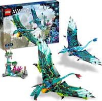 LEGO 75572 Avatar Jake und Neytiris erster Flug auf einem Banshee, Pandora Film Set mit Banshees, Minifiguren und im Dunkeln leuchtenden Elementen