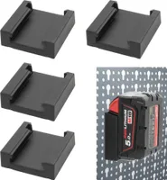 4x Akkuhalter Milwaukee für Küpper Lochwand M18 Halterung Akkuhalter Wandhalter 18V