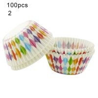 100Pcs Cupcake Cases Food Grade hitzebeständig ölfestes Papier Party Geburtstag dekorative Cupcake Liner für Zuhause-#2